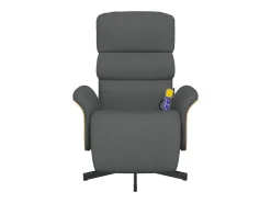 Best Cadeira massagens reclinável com apoio pés tecido cinza-escuro SHL239845 Cinza antracite
