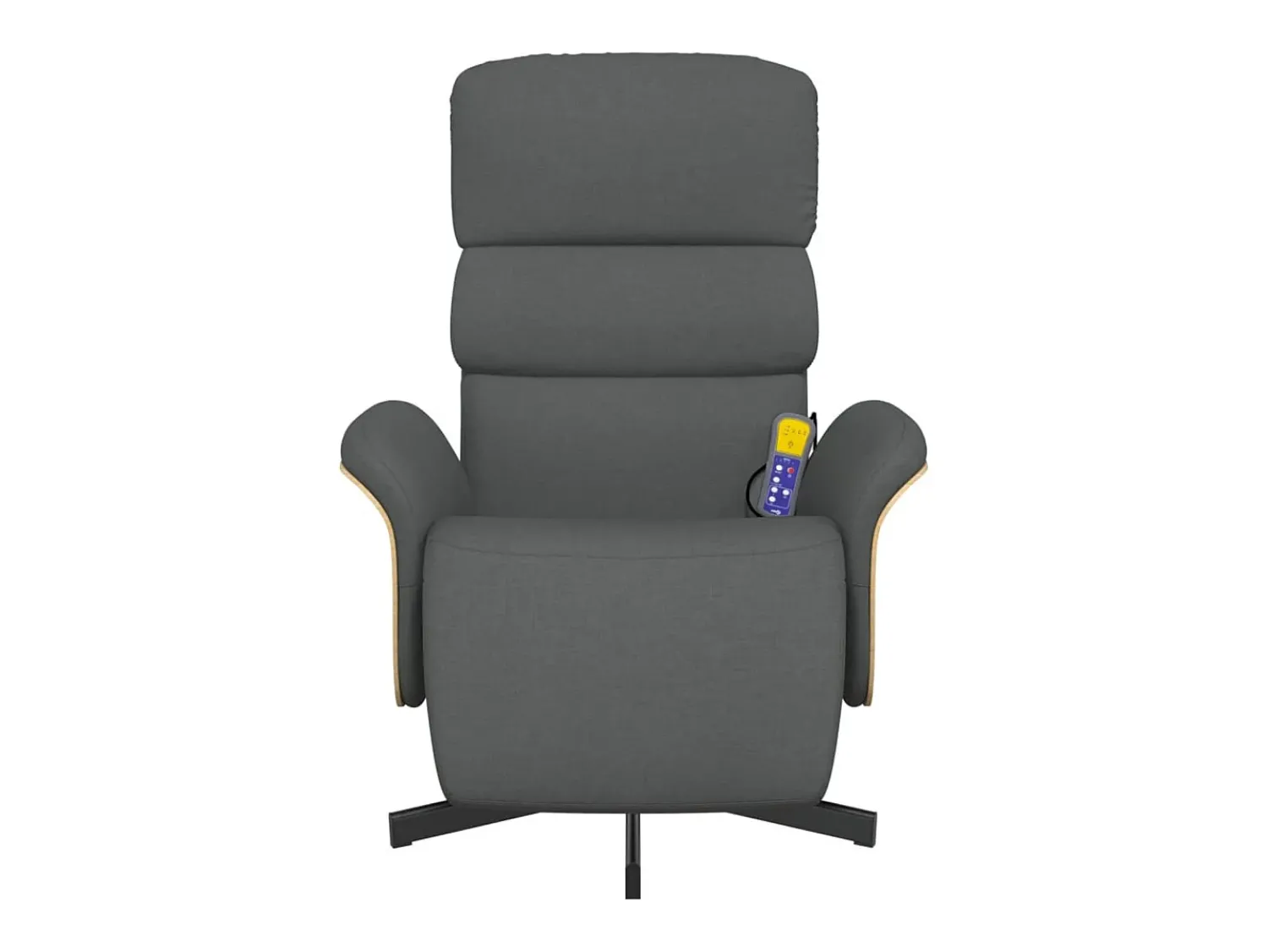 Best Cadeira massagens reclinável com apoio pés tecido cinza-escuro SHL239845 Cinza antracite