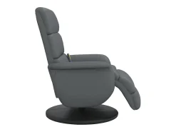 Cadeira massagens reclinável comapoio pés couro artificial cinza SHL447585^ Poltrona