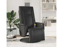 Cadeira massagens reclinável comapoio pés couro artificial SHL956769^ Poltrona