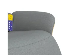 Cadeira massagens reclinável com apoio de pés tecido cinza-claro SHL779120^ Poltrona
