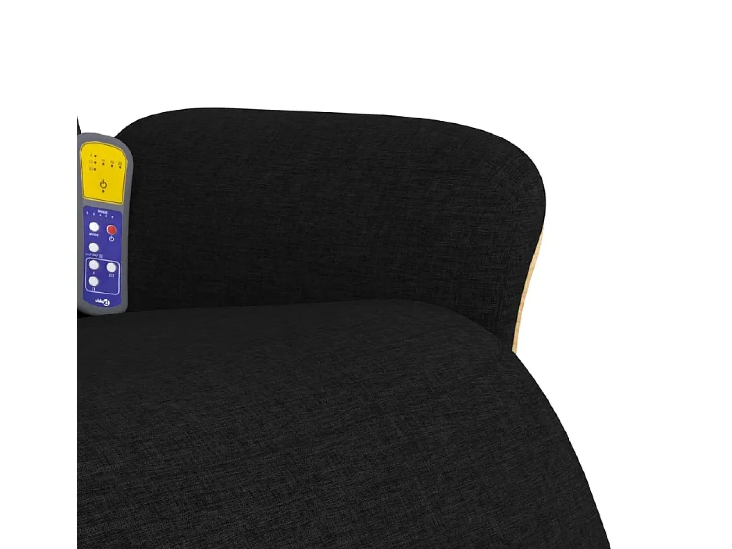 Hot vidaxl Cadeira massagens reclinável com apoio de pés tecido Preto