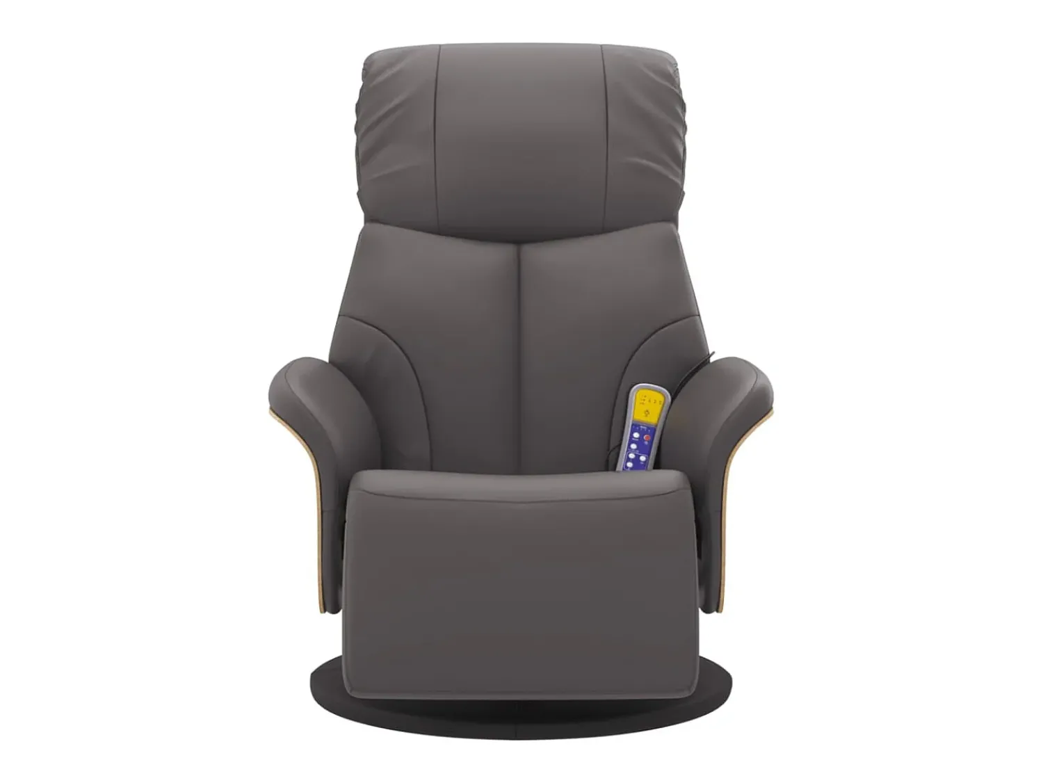 Poltrona* Cadeira massagens reclinável comapoio pés couro artificial cinza SHL36453 Cinzento