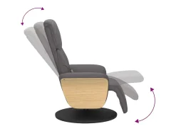 Poltrona* Cadeira massagens reclinável comapoio pés couro artificial cinza SHL36453 Cinzento