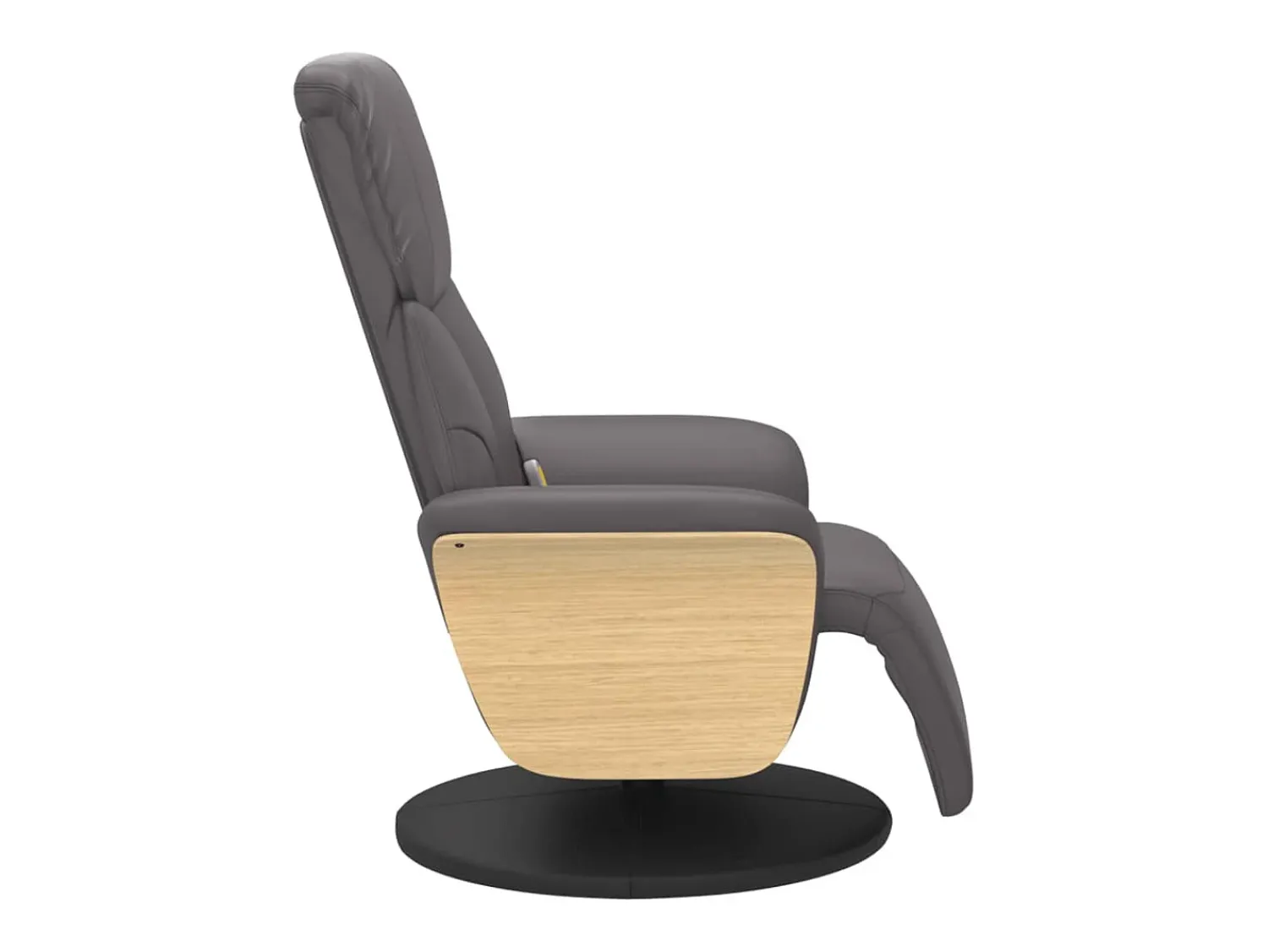 Poltrona* Cadeira massagens reclinável comapoio pés couro artificial cinza SHL36453 Cinzento