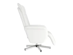 Discount Cadeira massagens reclinável comapoio pés couro artif. SHL700040 Branco