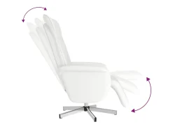 Discount Cadeira massagens reclinável comapoio pés couro artif. SHL700040 Branco