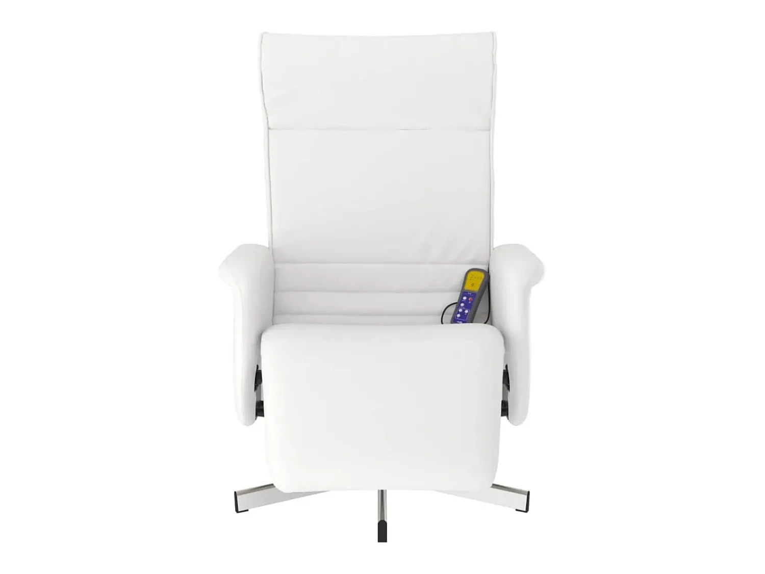 Discount Cadeira massagens reclinável comapoio pés couro artif. SHL700040 Branco