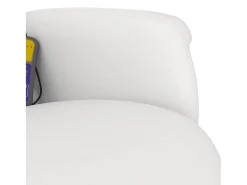 Discount Cadeira massagens reclinável comapoio pés couro artif. SHL700040 Branco