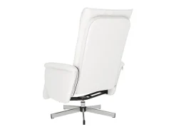Discount Cadeira massagens reclinável comapoio pés couro artif. SHL700040 Branco