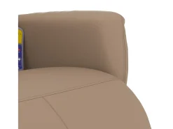 Poltrona| Cadeira massagens reclinável comapoio pés couro arti. cappuccino SHL623107 Castanho