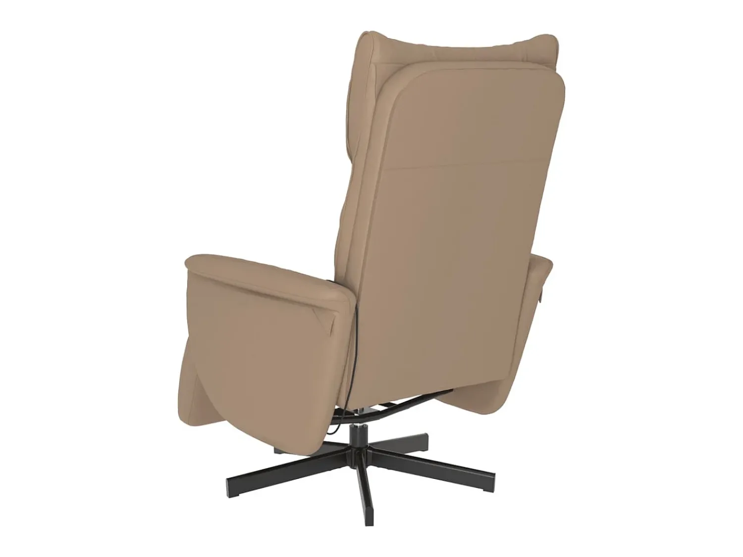 Poltrona| Cadeira massagens reclinável comapoio pés couro arti. cappuccino SHL623107 Castanho