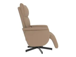 Poltrona| Cadeira massagens reclinável comapoio pés couro arti. cappuccino SHL623107 Castanho