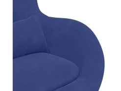 Poltrona|vidaxl Cadeira ovo Polícia Veludo Azul