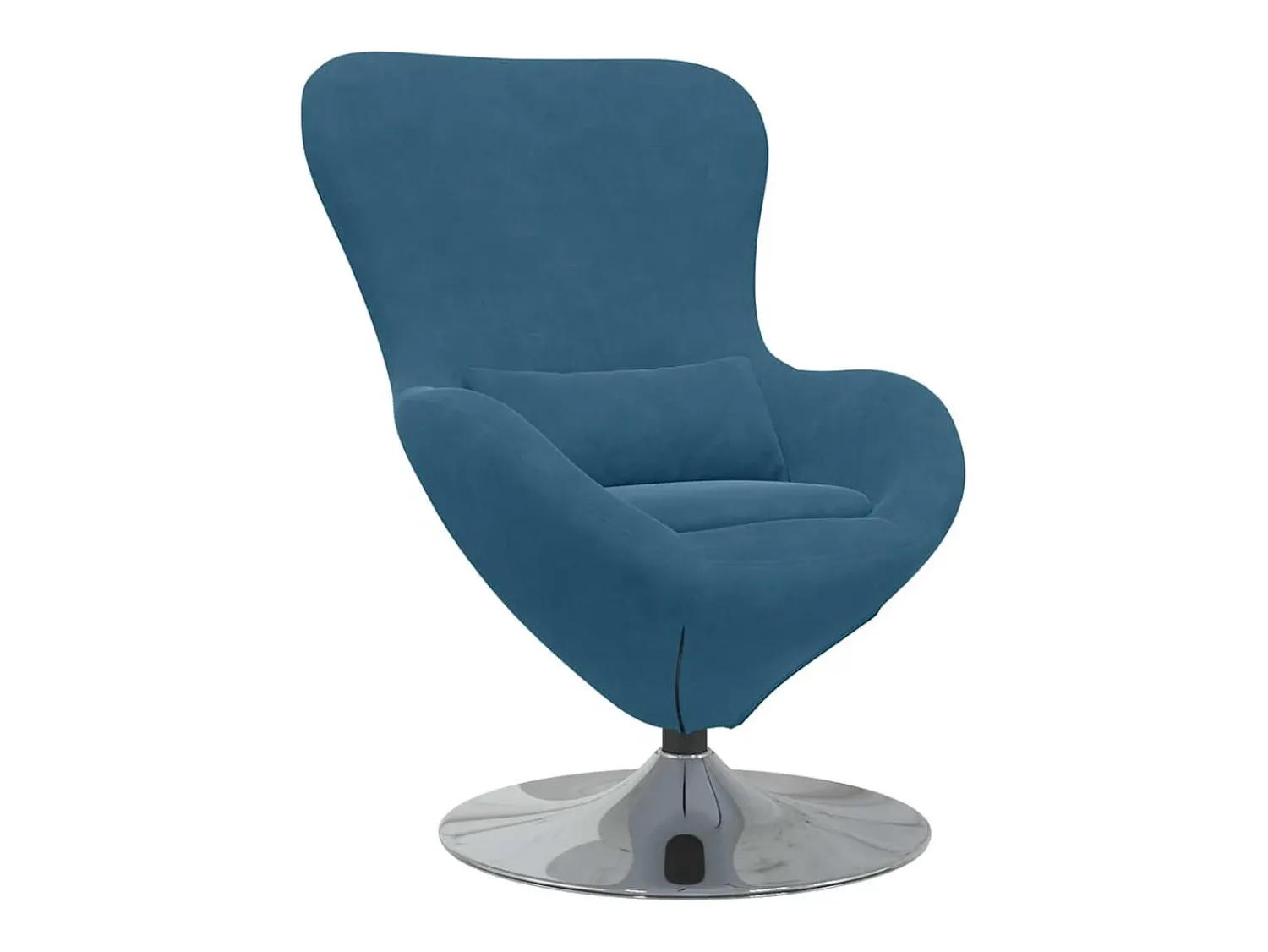 Best vidaxl Cadeira ovo Veludo Azul
