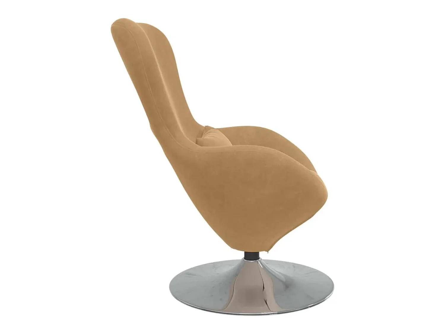 Clearance vidaxl Cadeira ovo Veludo Castanho
