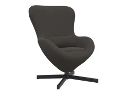 Poltrona*vidaxl Cadeira ovo Cinza Escuro 63 x 73 x 90 cm tecido Cinzento