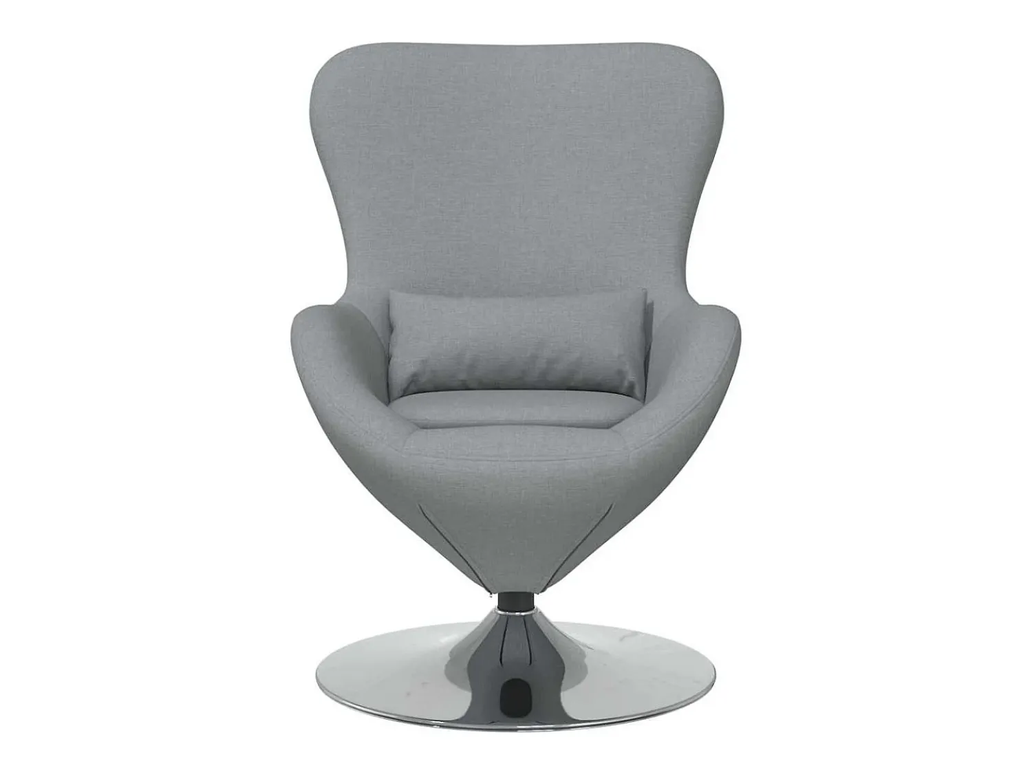 Poltrona*vidaxl Cadeira ovo Cinzento-claro 63 x 73 x 90 cm tecido Cinzento claro