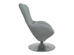 Poltrona*vidaxl Cadeira ovo Cinzento-claro 63 x 73 x 90 cm tecido Cinzento claro