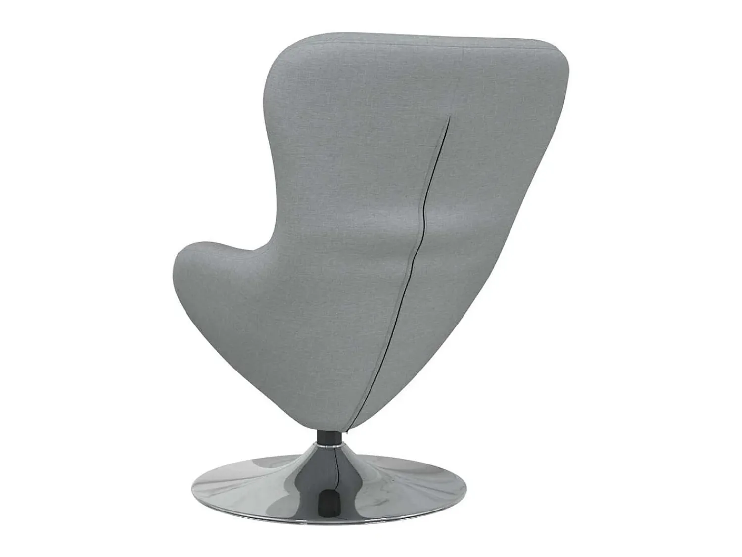 Poltrona*vidaxl Cadeira ovo Cinzento-claro 63 x 73 x 90 cm tecido Cinzento claro