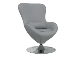 Poltrona*vidaxl Cadeira ovo Cinzento-claro 63 x 73 x 90 cm tecido Cinzento claro