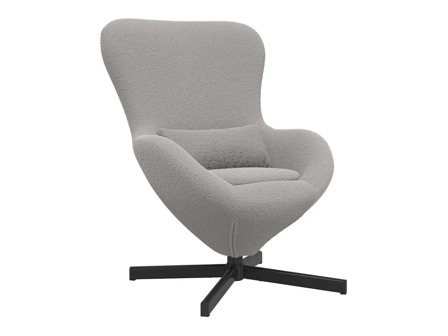Poltrona*vidaxl Cadeira ovo Cinzento-claro 63 x 73 x 90 cm tecido Cinzento claro
