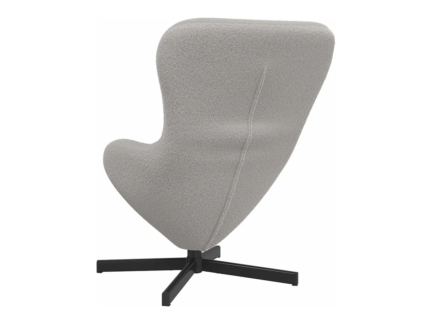 Poltrona*vidaxl Cadeira ovo Cinzento-claro 63 x 73 x 90 cm tecido Cinzento claro