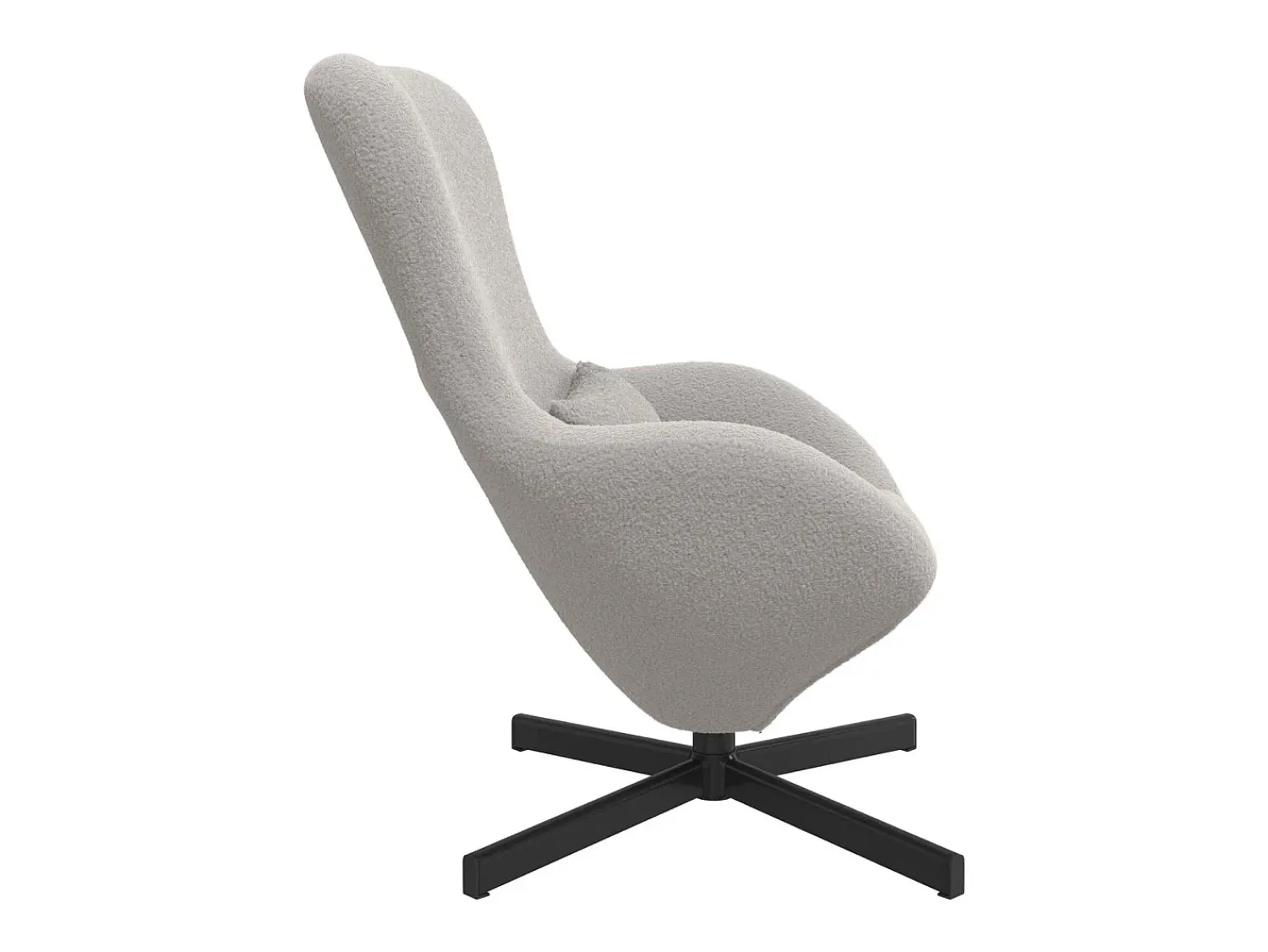 Poltrona*vidaxl Cadeira ovo Cinzento-claro 63 x 73 x 90 cm tecido Cinzento claro
