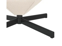 Poltrona*vidaxl Cadeira ovo 63 x 73 x 90 cm tecido Creme