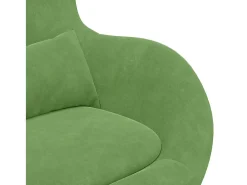 vidaxl Cadeira ovo Claro 63 x 73 x 90 cm Veludo^ Poltrona