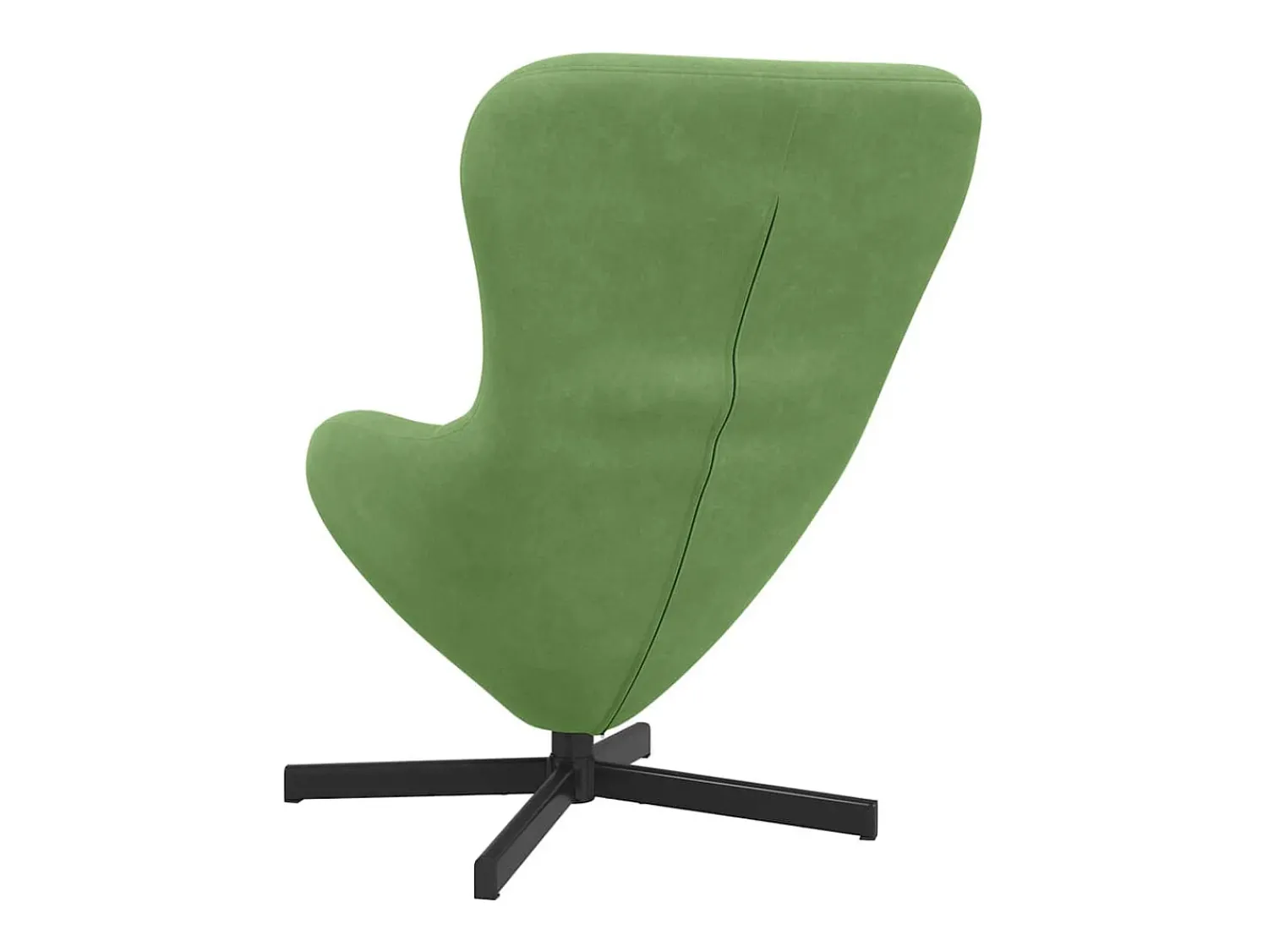 vidaxl Cadeira ovo Claro 63 x 73 x 90 cm Veludo^ Poltrona