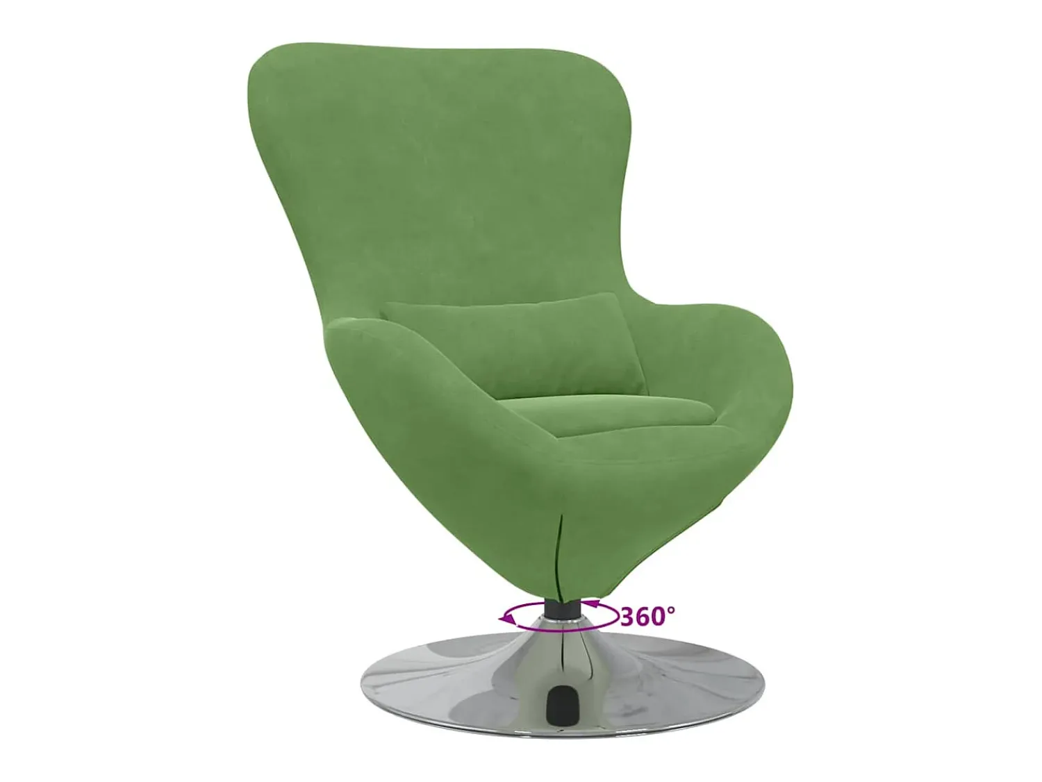 Poltrona|vidaxl Cadeira ovo Claro Veludo Verde