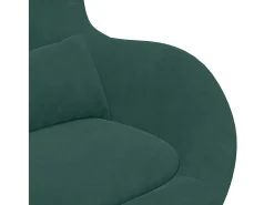 Poltrona*vidaxl Cadeira ovo Escuro 63 x 73 x 90 cm Veludo Verde