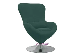 Poltrona|vidaxl Cadeira ovo Escuro Veludo Verde