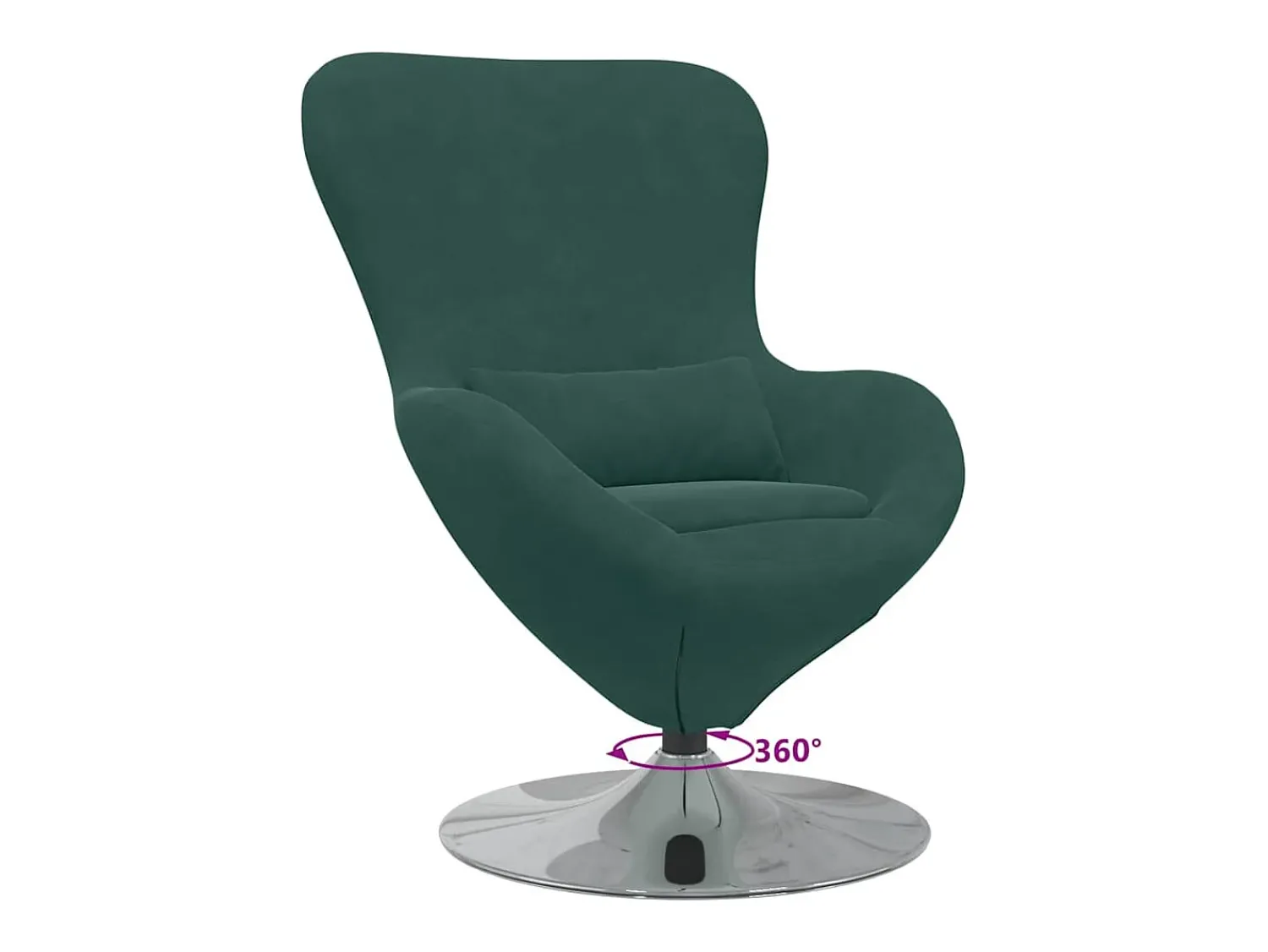 Poltrona|vidaxl Cadeira ovo Escuro Veludo Verde