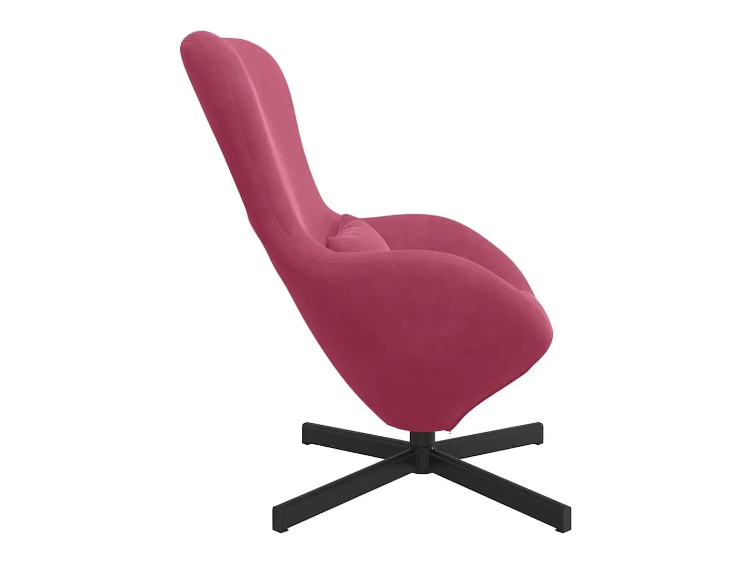 Poltrona*vidaxl Cadeira ovo Vinho 63 x 73 x 90 cm Veludo Vermelho