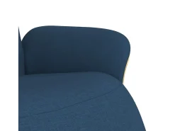 New vidaxl Cadeira reclinável c/ apoio de pés tecido Azul