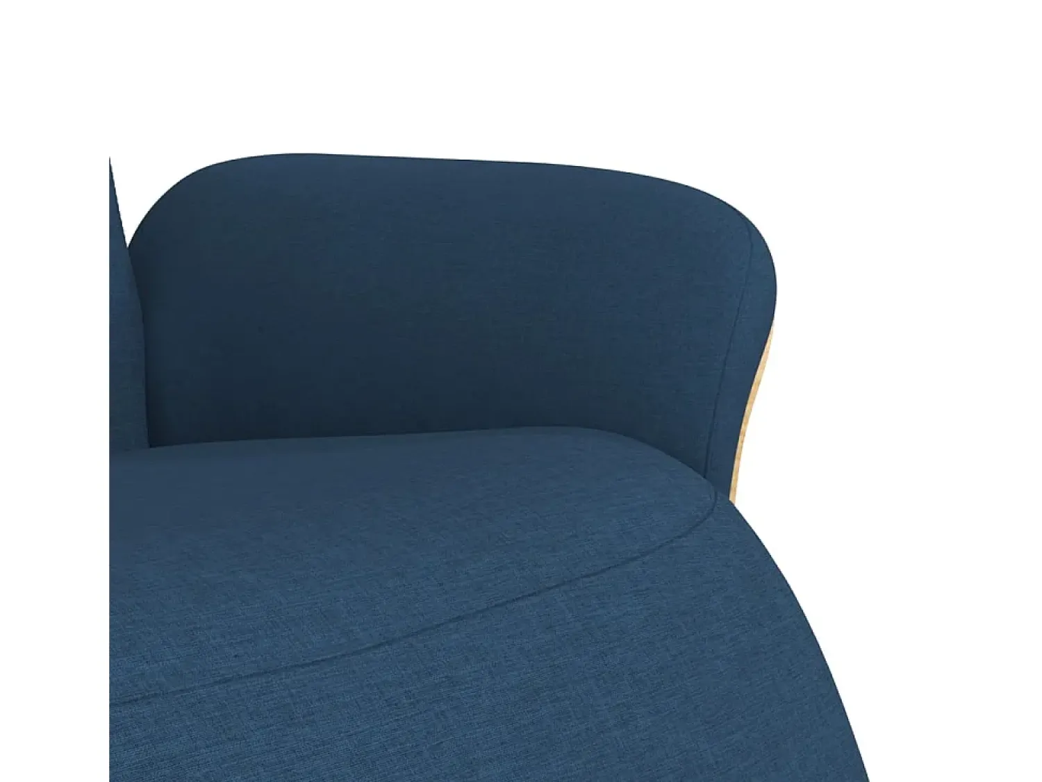 New vidaxl Cadeira reclinável c/ apoio de pés tecido Azul