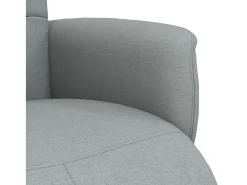 Best vidaxl Cadeira reclinável com apoio de pés tecido -claro Cinzento