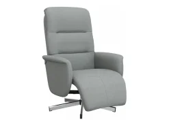 Best vidaxl Cadeira reclinável com apoio de pés tecido -claro Cinzento