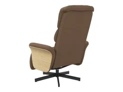 Poltrona| Cadeira reclinável com apoio de pés tecido PT263986 Castanho