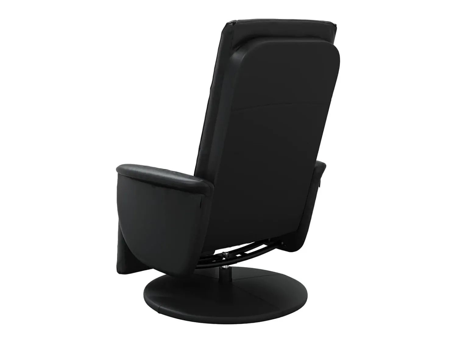 Best Cadeira reclinável com apoio de pés couro artificial PT689240 Preto