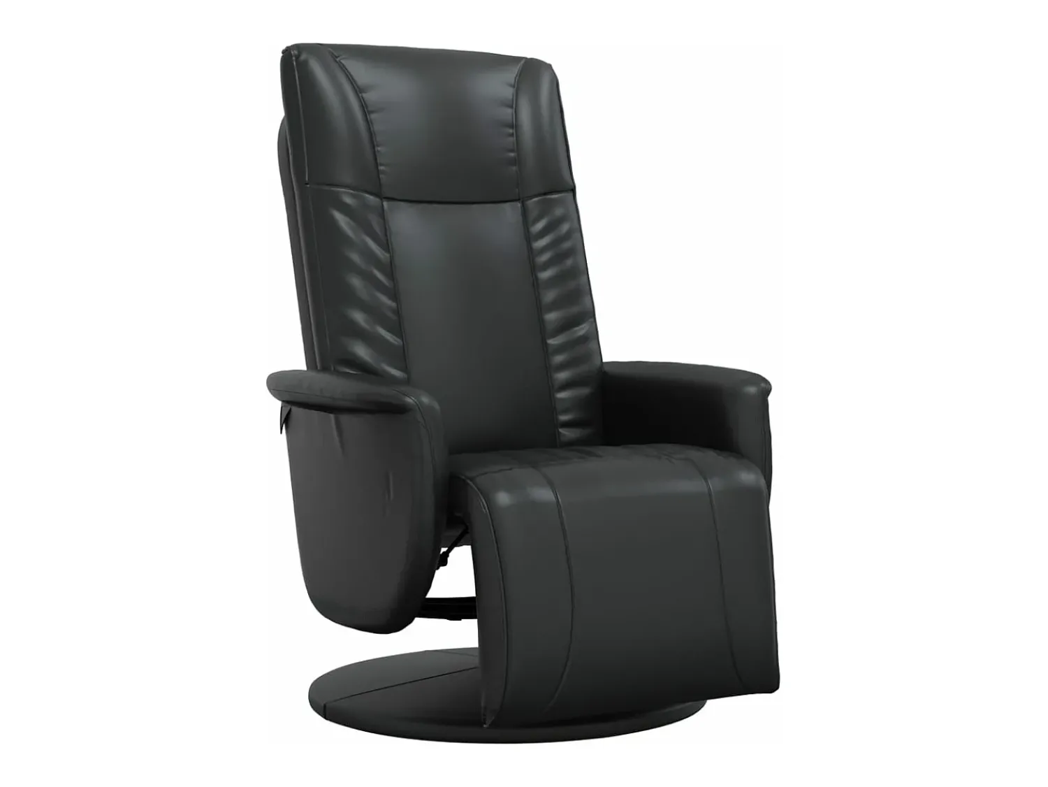 Best Cadeira reclinável com apoio de pés couro artificial PT689240 Preto