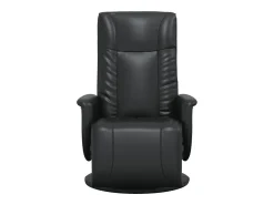 Best Cadeira reclinável com apoio de pés couro artificial PT689240 Preto