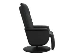 Best Cadeira reclinável com apoio de pés couro artificial PT689240 Preto