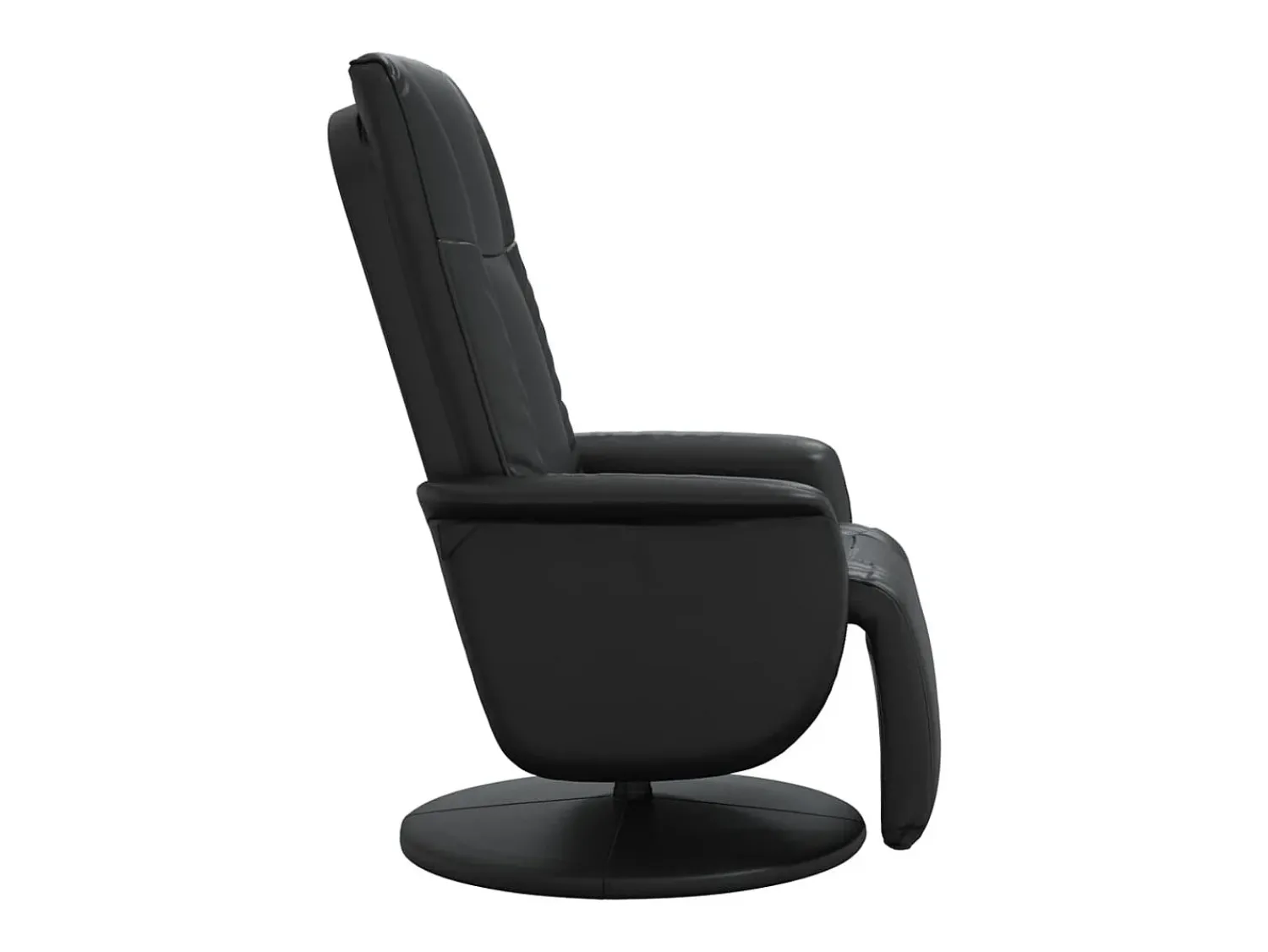 Best Cadeira reclinável com apoio de pés couro artificial PT689240 Preto