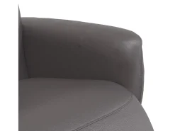 vidaxl Cadeira reclinável com apoio de pés couro artificial^ Poltrona