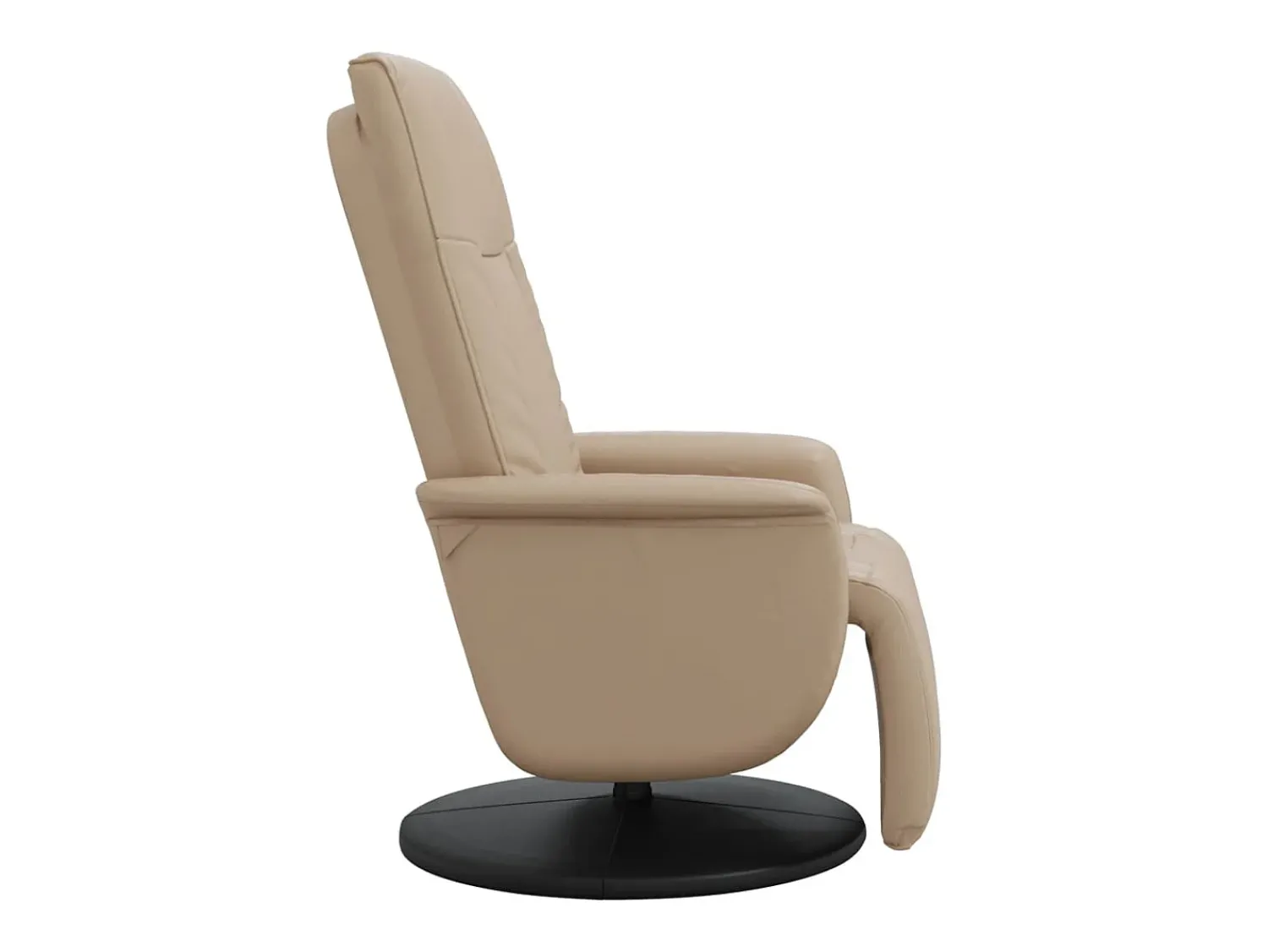 vidaxl Cadeira reclinável com apoio de pés couro artificial cappuccino Castanho