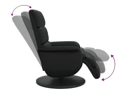 vidaxl Cadeira reclinável com apoio de pés couro artificial^ Poltrona