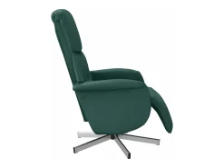 Poltrona* Cadeira reclinável com apoio de pés tecido tecido -escuro PT580523 Verde
